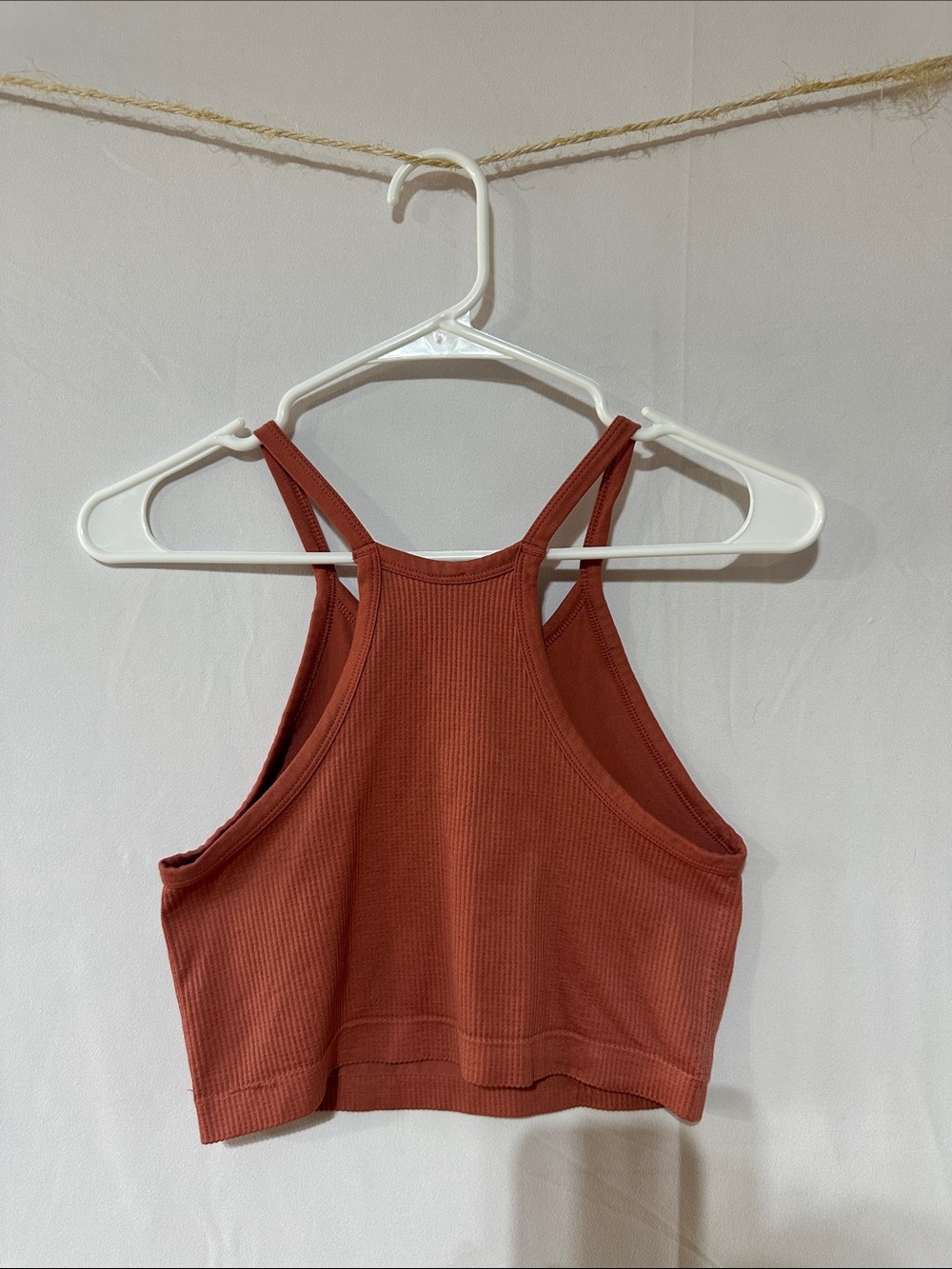 SO Rust Ribbed Cropped Tank Top 0084 - Picture 3 of 3